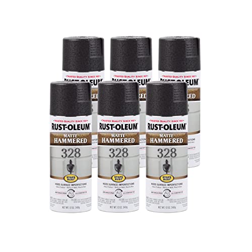 Image of Rust-Oleum Stops Rust Hammered Spray Paint, Matte Black