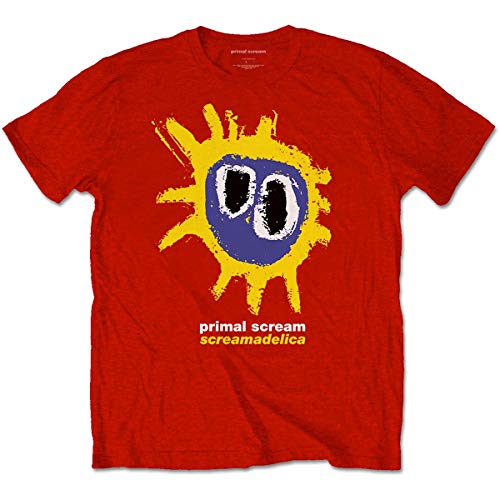 Primal Scream T-shirt Screamadelica rouge ravivez vos souvenirs de la culture rock pop