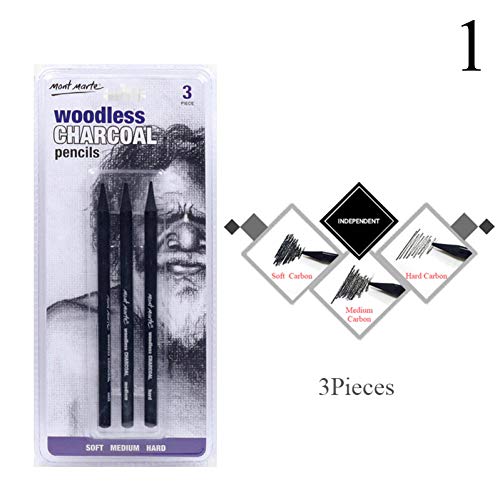 ZLJA Lápices De Carbón De Leña Sin Madera Dibujo