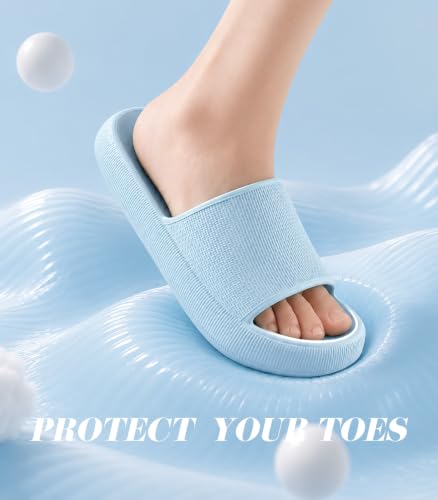 Image of Leevar Cloud Slides for Women and Men - Soft, Comfy, Relax Cloud Slippers, Thick Sole, Non-slip Slides for Men, Easy to Clean, Shower, Swimming, Beach, Indoor and Outdoor Slides for Men