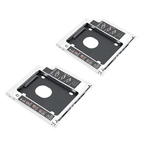 aqxreight 2Pcs 2nd SSD HDD Adaptador Caja 5mm DVD miniatura 4