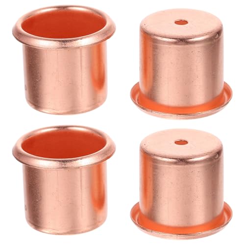 Lurrose Set 4 Portacandele in Metallo Bordo Sagomato e Fori Portatealight Decorativi in Ferro per Centrotavola Arredamento Casa e Feste Dimensioni 23X23X05 MM