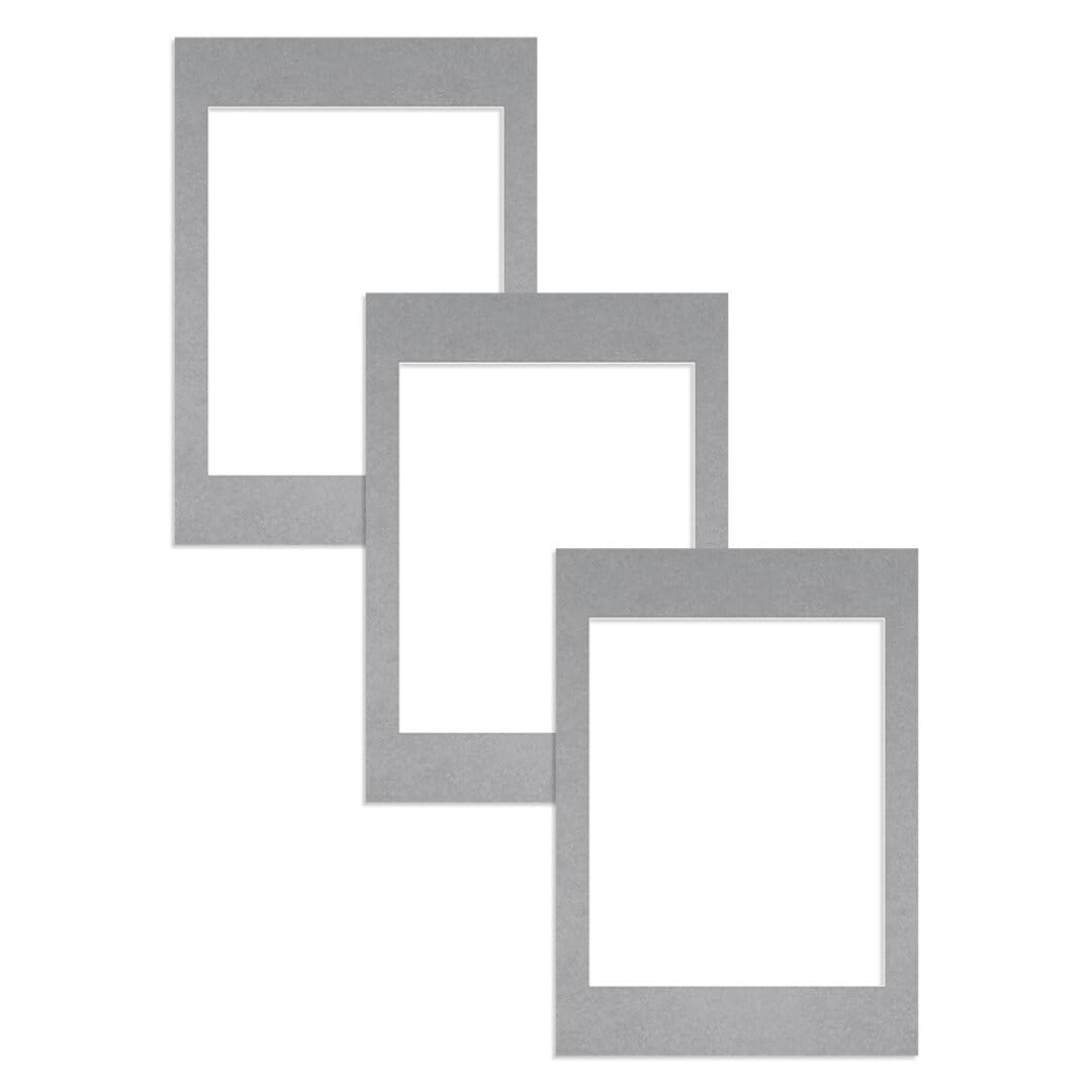 Alison Kingsgate 70X50CM Silver Picture Mount - 50X40CM Aperture - Pack 3