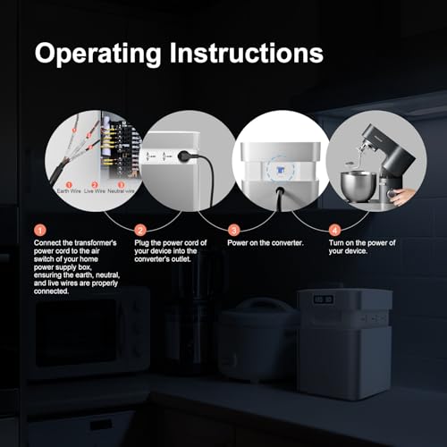 Image of UMI 110v to 220v Converter Step Up 3000W Home Industrial Use Europe to US