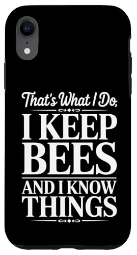 Funny I Keep Bees Saying Beekeeper ���[���A���D�� �X�}�z�P�[�X iPhone XR �p