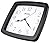 JUSTIME 8.5-inch Quality Square Water Resistant Quartz Wall Clock Water Resistant Special for Small Space, Office, Boats, RV (W40508 Black)