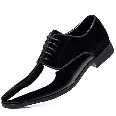 Mens Dress Shoes Business Formal Oxfords Shoes Casual Tuxedo Leather Retro Lace Up Derbys Shoes
