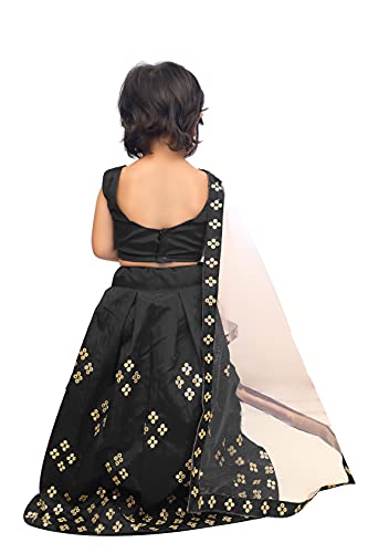 Image of Girl's Tafetta Silk Readymade Lehenga Choli