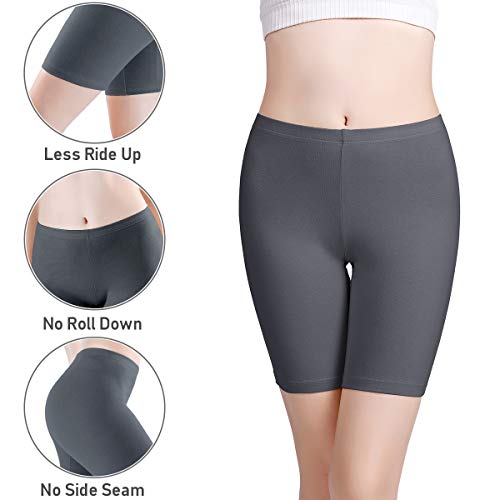 Image of wirarpa Women's Cotton Boy Shorts Underwear Anti Chafing Soft Biker Short Plus Boy Shorts Panties 4 Pack, Multicolor05-4 Pack