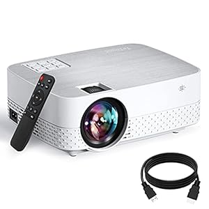 Yefound Q5 Mini Projector, ondersteuning 1080P Full HD, 6500 lumen, draagbare overheadprojector, multimedia home theater, compatibel met HD, USB, TV Stick, AV, PS4