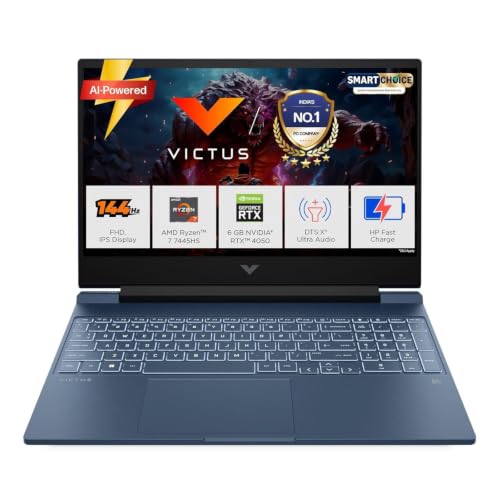 Image of HP Victus, AMD Ryzen 7 7445HS, 6GB RTX 4050,16GB DDR5(Upgradeable) 512GB SSD, 144Hz, IPS, 300nits, FHD, 15.6'' /39.6cm, W + HP Care Pack 2 Years Additional Warranty with Onsite Support