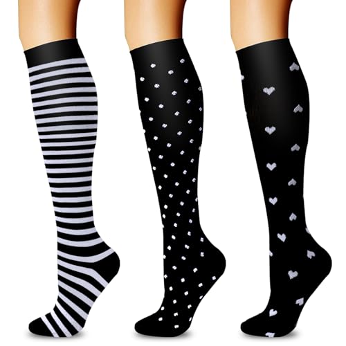 20-30mmHg Graduated Compression Socks for Men & Women – Medical Grade Circulation Support – Running, Travel, Recovery