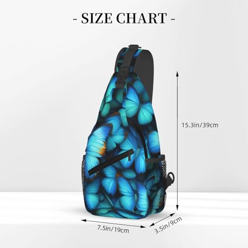 Morrales tipo sling con estampado de mariposas negros miniatura 3