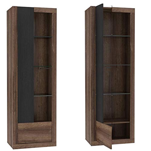 Vitrine Trass TRAV711L, Schrank, Wohnzimmerschrank, Vitrinenschrank, 1...