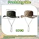 CJAPGJW 2 Stück Fischerhut, 55-59 cm Kopfumfang, Safari Hut Herren, Sonnenhut Herren, Outdoor Hut mit 8 cm Krempe, UV-Schutz für Wanderungen und Outdoor-Aktivitäten, Khaki und Army Green