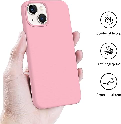 Image of NAFS Silicone Case Compatible with iPhone 14 | Camera Protect Microfiber Lining Cover | Case Cover for iPhone 14 (Hot Pink)