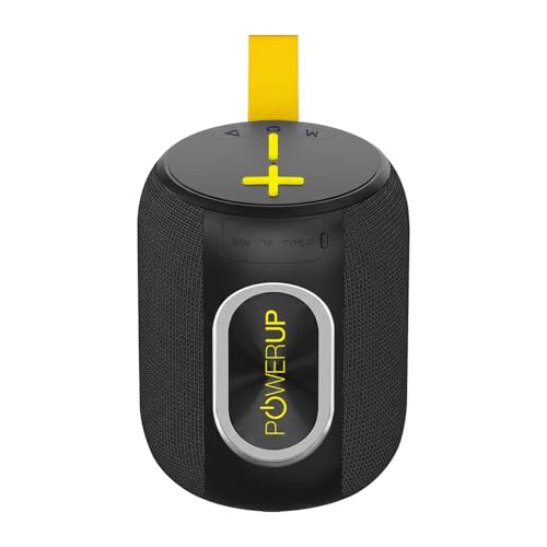 Image of GRIPP POWERUP Buddy 20W Portable Bluetooth Speaker with RGB Lights, Bluetooth 5.1, Up to 7Hrs Playback, TWS Feature, Built-in Mic, USB /TF Support, Type C Charging, Carry Strap - Blue