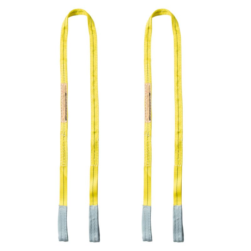 Kivomot Lifting Straps - Industrial Grade Polyester Tow Strap - 6.5FT Long, 1in Wide, 2-Pack Gun Sling - 4400 lbs Max Load - Ideal for Riggers, Tree Care Crews, Warehouses