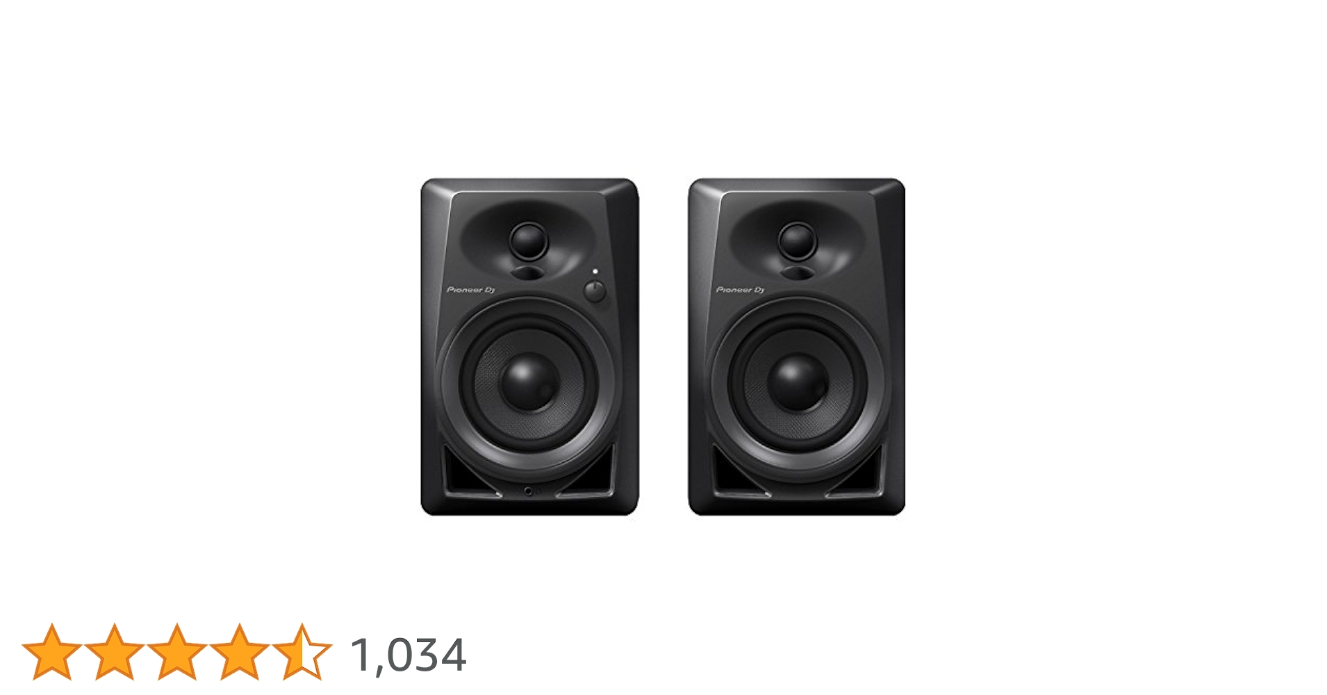 Pioneer DJ DM-40-21W 4 inch Two-Way Active Monitor - Black