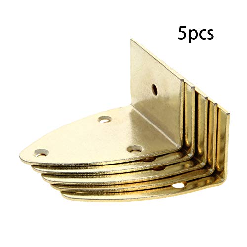 Image of MroMax Picture Photo Frame Metal Brace Bracket Hanger Gold Tone 27 x 26 x 42mm /1.06 x 1.02 x 1.65-inch Large 5pcs