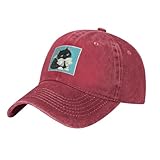Casquette de baseball rouge pour adulte YYHWHJDE Chat noir avec yeux bleus. Performance du produit : robuste et flatteur pour toutes les formes de visage, offrant un look cool et élégant. Il est naturellement confortable et respirant, léger et à séchage rapide, avec une doublure anti-transpiration supplémentaire pour absorber l'humidité. Il s'adapte bien à la tête et dispose d'une boucle de réglage en métal pour un réglage facile de la taille. Très pratique, il peut être utilisé toute l'année. Le design respirant empêche l'étouffement et est léger