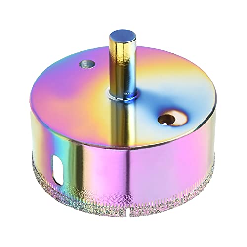 Utoolmart ガラスドリル ホールソー ドリルセット ドリルビットセット ガラス タイル用 ドリルビット ホールソーセット コアビット ガラス 穴あけ 混合 ガラス 研削 加工 穴あけ 硝子 大理石 陶器 レンガ タイル カッター カラフル 70mm