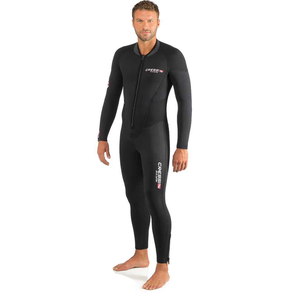 Cressi Endurance Man Monopiece Wetsuit 5 mm, Muta Monopezzo senza Cappuccio, Zip Sternale, Neoprene 5 mm Uomo