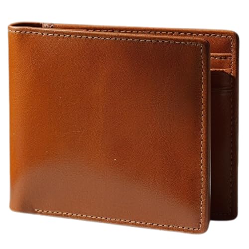 O'Hare Bags Genuine Leather Bifold Wallet for Men - RFID Blocking - Cowhide Leather - Slim, Extra Capacity Wallet - Extra Strong Stitching - Premium Gift Box (Bifold, Tan)