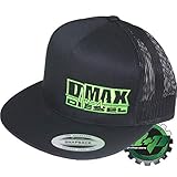 Neon Green Duramax D-max embroidered Flat bill ball cap hat snap back summer mesh new