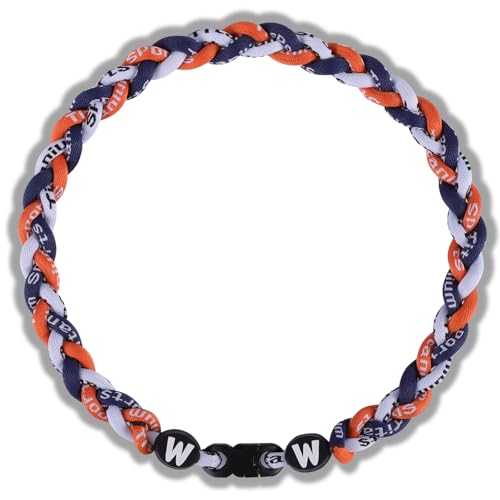 Image of Willtok Premium 18inch Baseball Necklace w /Nylon Tri-Braided Rope Tornado Design
