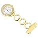 Mikikit Watchs de Poche Infirmière- Clip de Suspension- Surveillance D infirmière pour Femmes Portable Etudiant Examen de La Mode Fashion Trendy Watch Clip sur Watch Nursing- Golden