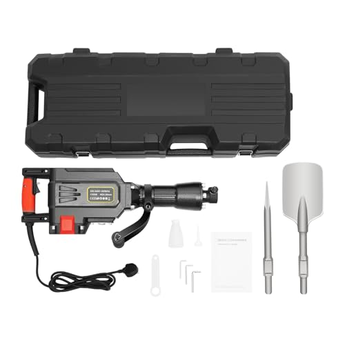 Garden Tree Digger, 1700w Tree Excavator mit Scraping Chisel&Point Chisel,Post Hole Digger Electric Heavy Duty Jack Hammer,Portable Excavatorfor Garden Farm and Home