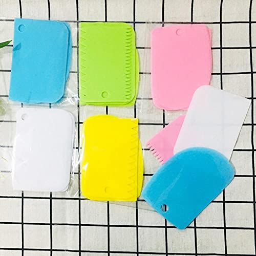 Shoud Dough Scraper Bench Scraper For Baking,Multipurpose Bowl Scraper And Cake Scraper Smoother,Flexible Plastic Dish Scraper Dough Cutter Dough Scraper For Baking Kitchen #TOP3