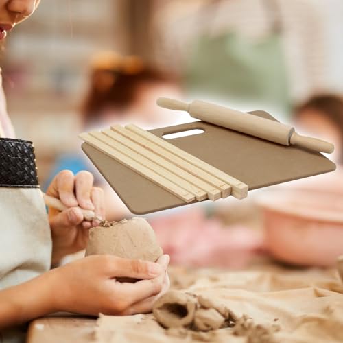 Lxmxgk Kit de ferramentas de cerâmica com 12 peças, placa de cunha portátil para cerâmica com alça e