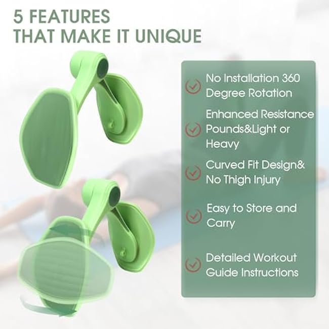 Kegel Exercise, Inner Thigh Exerciser, Thigh Exerciser, Pelvic Floor Muscle Trainer, Thigh Workout Equipment, Thigh Exerciser for Women, Kegel Tightener