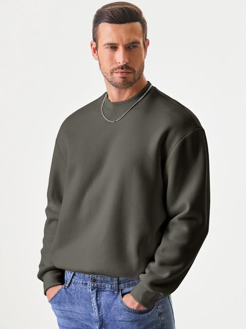 JMIERR Men's Casual Long Sleeves Crewneck Sweatshirts Cotton Pullover Sweatshirt for Men - Image 9