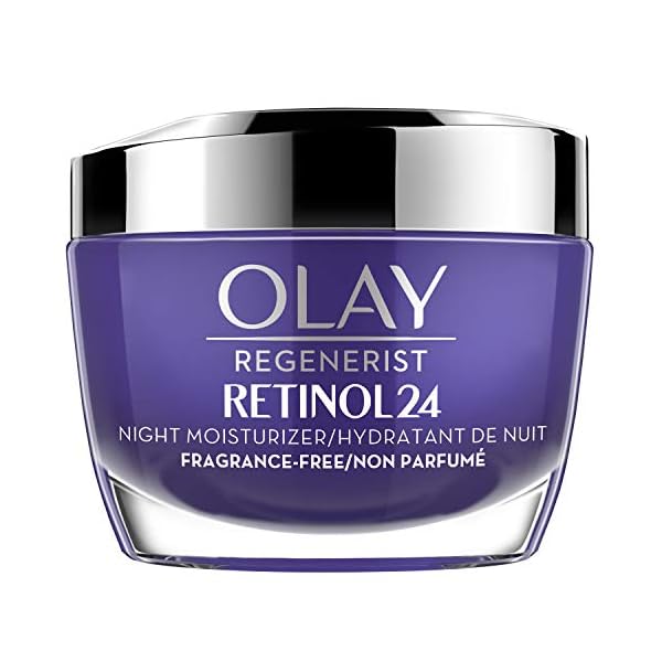 Olay Regenerist Retinol 24 Night Moisturizer cream, Fragrance free, 1.7 Fl Oz