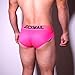 JOCKMAIL Men’s Briefs Underwear Mesh Sports Bikini Low Rise Breathable Briefs Athletic Underwear for Men (US, Alpha, X-Large, Regular, Regular, Rose)