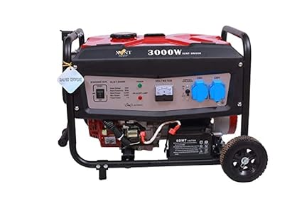 XLNT City Light Power XLNT- XT3500D- 3,000-Watt Powered Petrol Generator with Self Starter(Red with Black)