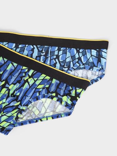 Image of Bummer Men's Printed Micro Modal Briefs Underwear | Ultra Soft & Breathable | Combo Pack of 2