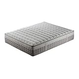 Yatas Livorno Comfort Matratze Boxspring Taschenfederkern Visco Höhe 30 cm anpassungsfähige Multifeder 160x200 cm deckt H2 H3 H4 bis 120 kg ab, Höhe 30 cm