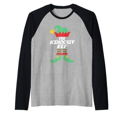 Equipo de hockey - El elfo del hockey sobre hielo - Camiseta Manga Raglan