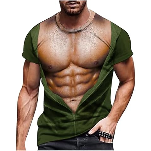 Generic Men's 3D Muscle Printing Gym T-Shirt Cover