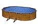 Produktbild Gre KIT500WB Pool mit Rand, oval, 14550 l, Blau, Holz