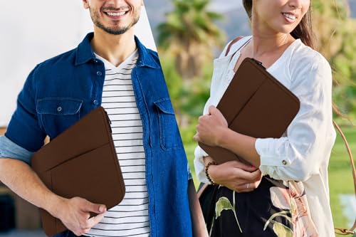 Image of Laptop Sleeve Bag 15.6 inch, Shockproof Protective Computer Carrying Cover with Front Pocket, Laptop Case for 15.6 inch HP, Dell, Acer, Asus, Notebook, Coffee Color