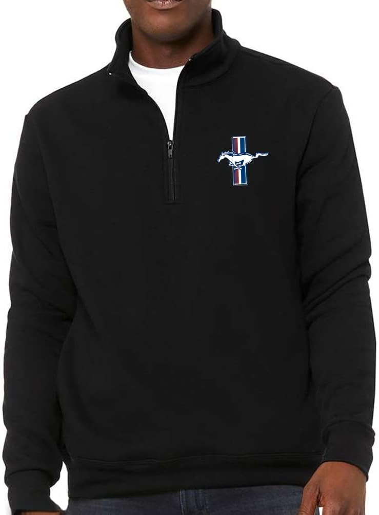 Buy Cool Shirts Ford Mustang GT 1/4 Zip Sweatshirt - No Hood