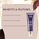 CVB 24K Gold Gel Primer | Pore Minimizing, Anti-Ageing, Oil-Free & Fragrance-Free Makeup Base | Gold Infused Primer | 40ml | Shade C15 gallery image