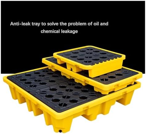 Modular Spill Containment Pallet - Leakproof Tray for Industrial & Garage Use, Anti-Slip Design, Perfect for Hazardous Material Management & Safety Compliance