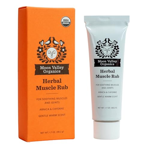 Image of Moon Valley Organics Herbal Muscle Rub with Cayenne for Sore Joints, Aches and Pains, Soothes Pain Caused by Cold, Treat Sore Spots with Heat