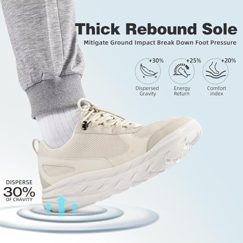 Image of OrthoComfoot Men's Orthopedic Diabetic Wide Walking Shoes: Comfortable Plantar Fasciitis Fashion Sneakers with Arch Support for Swollen, Casual Hammer Toes Shoes for Foot and Heel Pain Relief